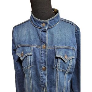 LEVI STRAUSS Y2K 90'S MED WASH JUNIORS M 7/8 Bust 36-37 DENIM JACKET JEANS